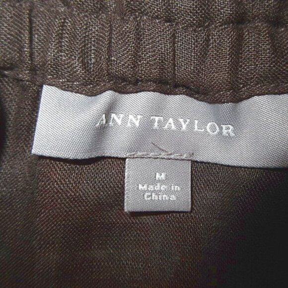 Vtg Ann Taylor Linen Maxi Skirt Size M Pleated Full Pull On Flare Whimsigoth Y2K - Picture 5 of 12